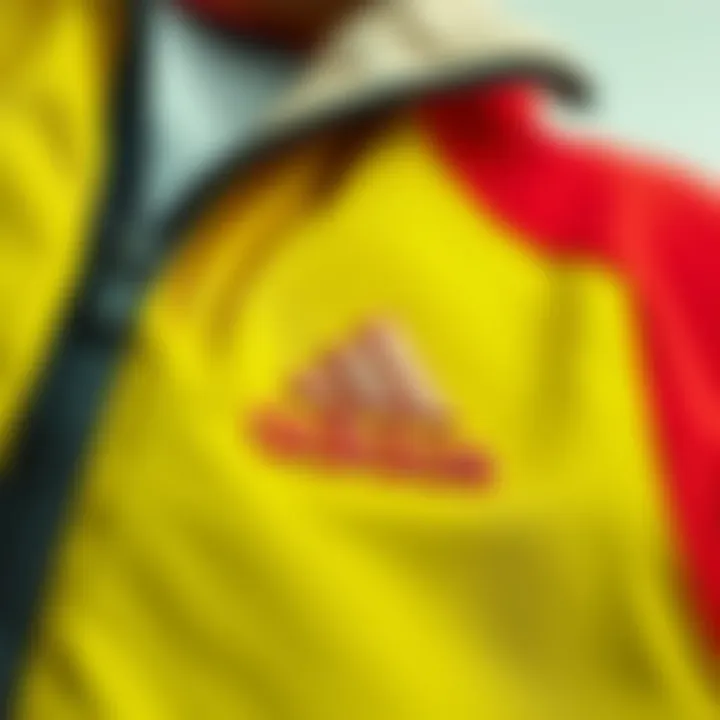 Close-up of Adidas vest fabric texture