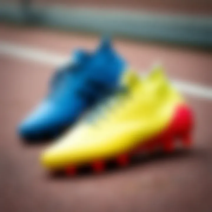 Aesthetic Appeal of Adidas Messi Cleats Stylish presentation of Adidas Messi cleats emphasizing aesthetic appeal