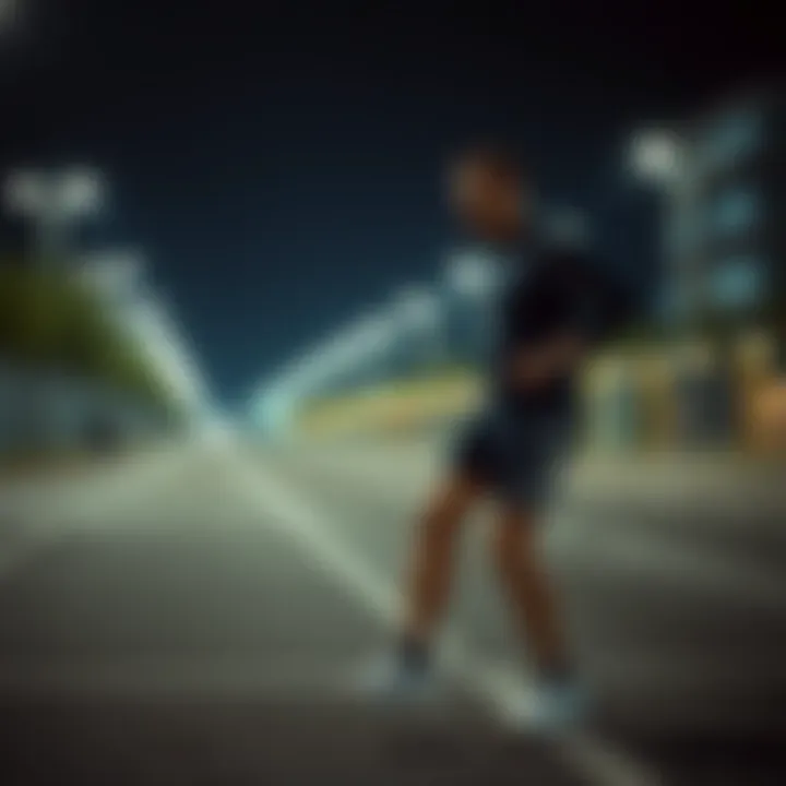 Performing sports activities at night