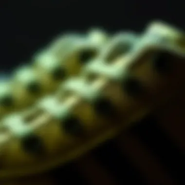 A close-up of adidas original laces showcasing their innovative design and texture