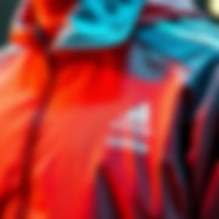 Close-up of high-quality material used in Adidas jackets