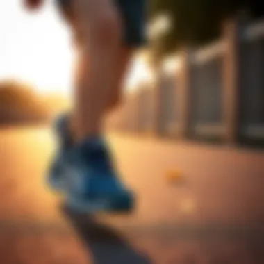 Boosting Performance in Action Child wearing Asics shoes while running