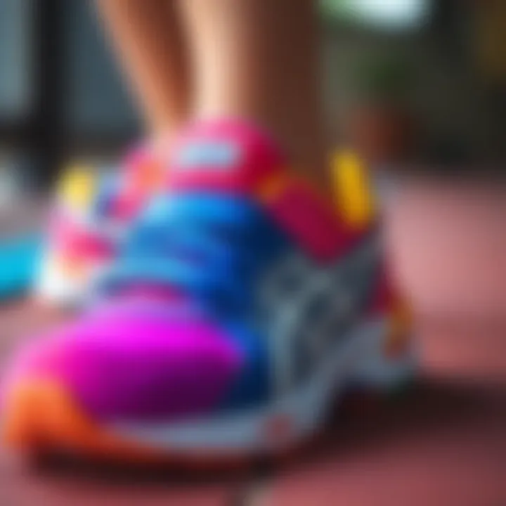 Vibrant Styles for Active Kids Colorful Asics children's shoes with fun designs