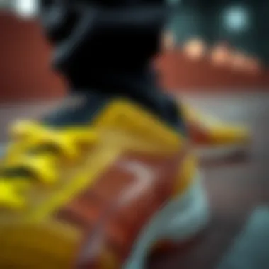 Innovative Comfort Features Close-up of Asics shoe technology for comfort