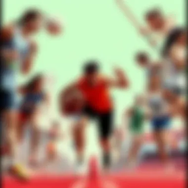 Variety in Athletic Disciplines Diverse athletic disciplines represented in a vibrant collage.