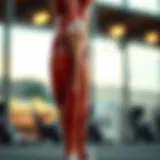 Anatomical structure of calf muscles