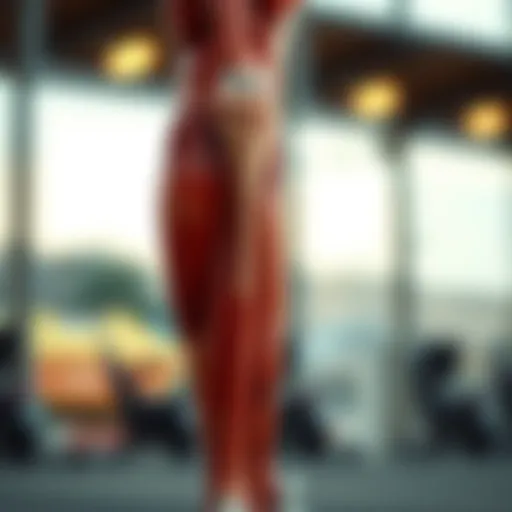 Anatomical structure of calf muscles