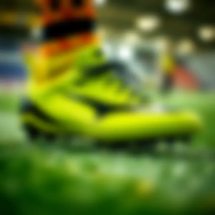 Materials used in the production of Batman cleats emphasizing durability and performance.