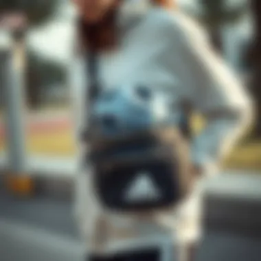 Adidas waist bag showcasing athletic features