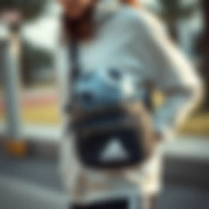 Adidas waist bag showcasing athletic features