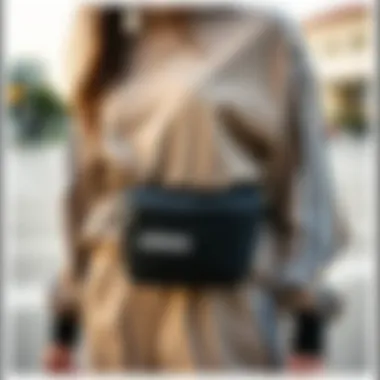 Fashionable outfit complemented by an Adidas waist bag