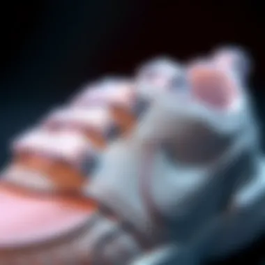 Close-up view of the material used in Nike baby shoes showcasing its quality.