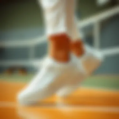 Stylish outfit combinations featuring white volleyball shoes.