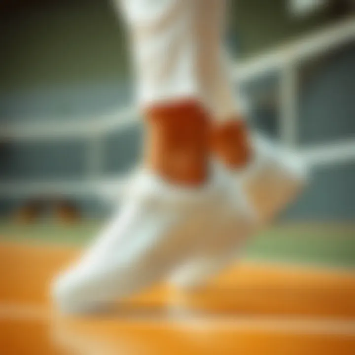 Stylish outfit combinations featuring white volleyball shoes.