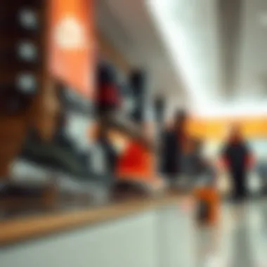 Discounted Nike products on display