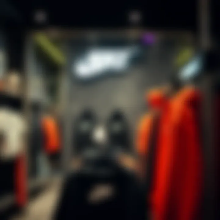 Inside view showcasing Nike sports apparel