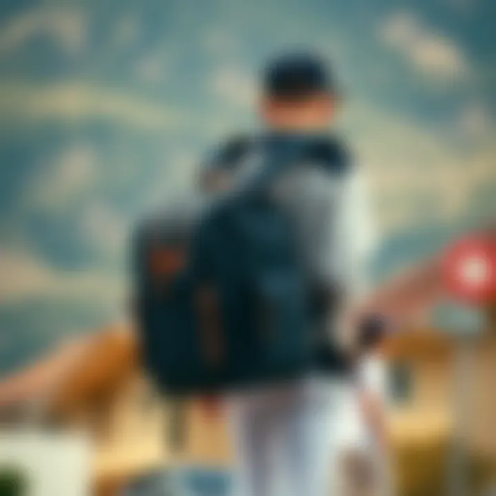 Cabin Backpack with Sporty Outfit Stylish cabin backpack paired with sporty attire