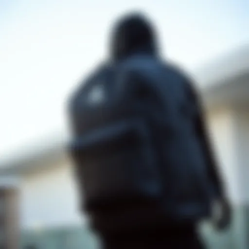 Calvin Klein black backpack showcasing modern design