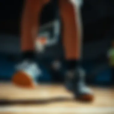 Child practicing basketball skills in proper footwear