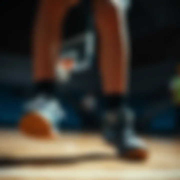 Child practicing basketball skills in proper footwear