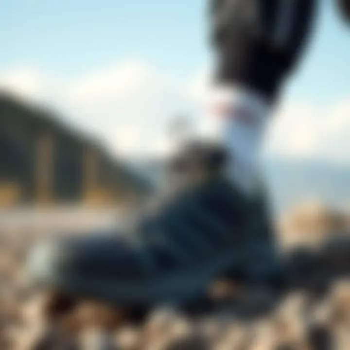 Close-up of Columbia Shoes Showcasing Durability Close-up of Columbia shoes showcasing durability