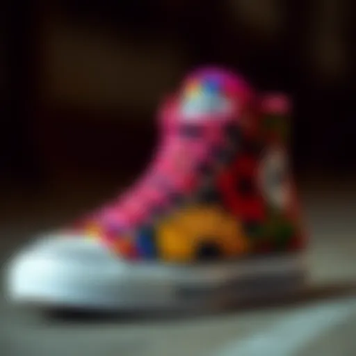 Colorful Converse sneakers showcasing vibrant patterns