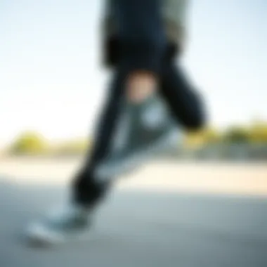 Fashionable outfit combining Converse zip sneakers with athletic wear