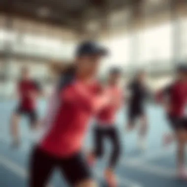 Athletic Motion in Court Lite Gear Dynamic athletes wearing Court Lite apparel in action