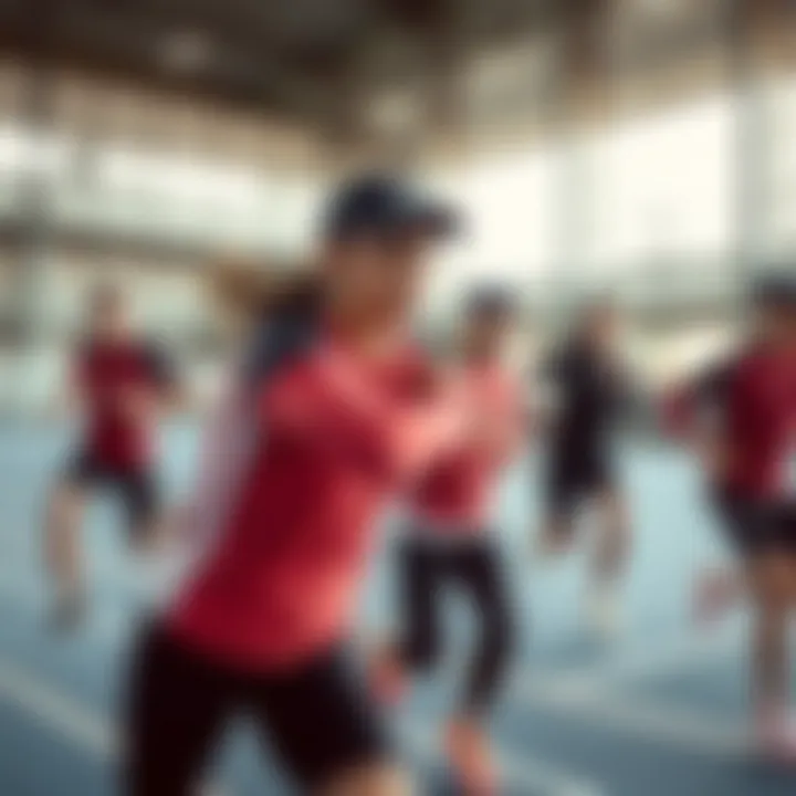 Athletic Motion in Court Lite Gear Dynamic athletes wearing Court Lite apparel in action