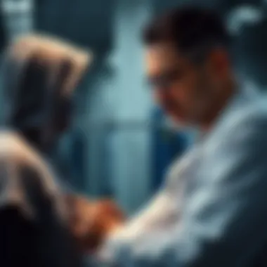 A doctor examining sportswear for its health benefits