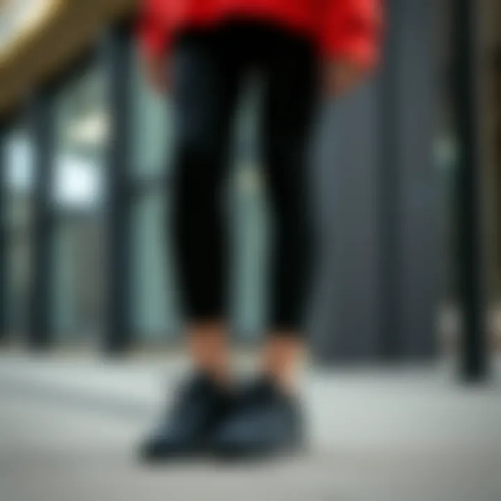 Fashionable outfit pairing with Nike black shoes