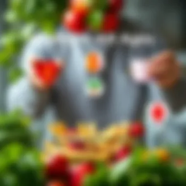 Graphic depicting healthy eating habits for different age groups.