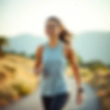 A fitness enthusiast engaging in an outdoor activity