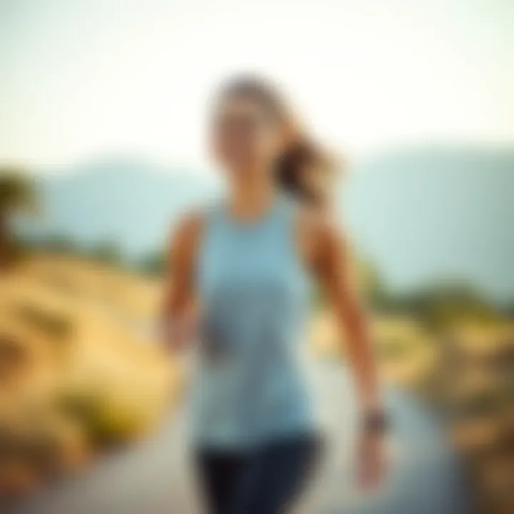 A fitness enthusiast engaging in an outdoor activity