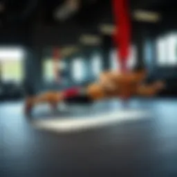 Detailed technique demonstration of push movements in fitness