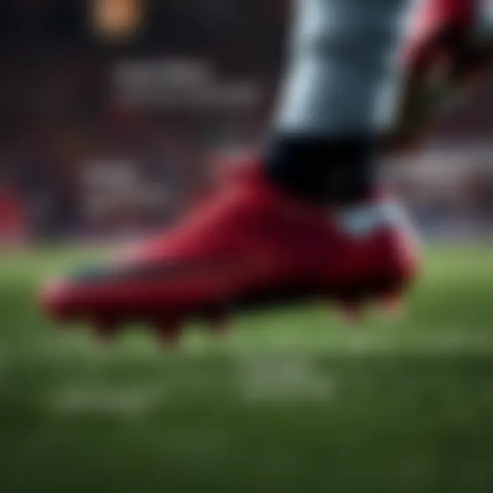 Visual representation of key features in football boot design
