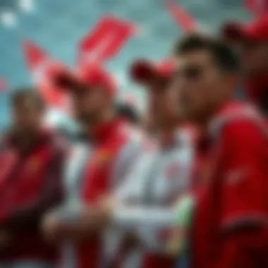 Galatasaray Pride in Sports Fashion Galatasaray fans proudly wearing branded sports apparel