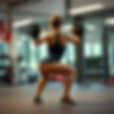 Squats demonstrating proper form for effective glute engagement