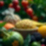 Fresh fruits supporting digestion