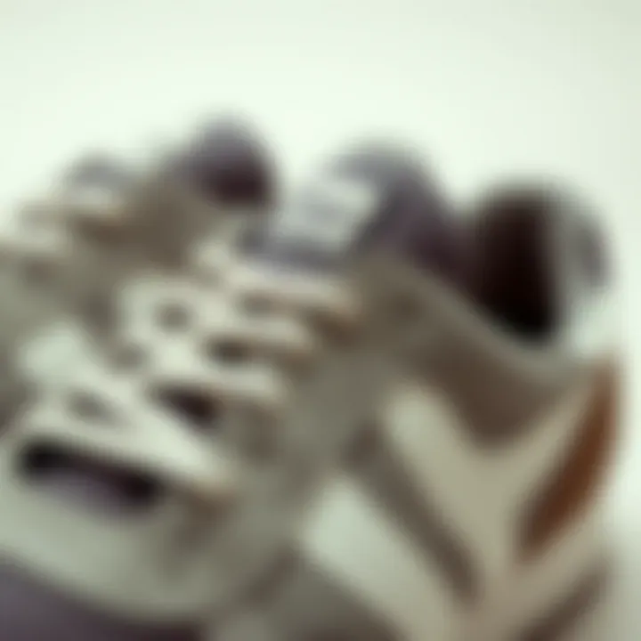 Close-up of the high-quality materials used in Hummel sneakers
