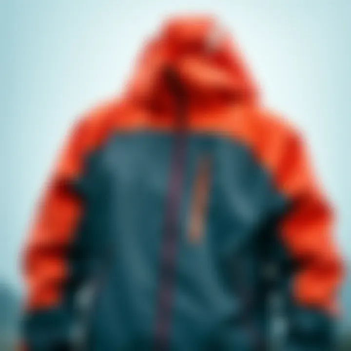 Lightweight rain jacket showcasing sporty design