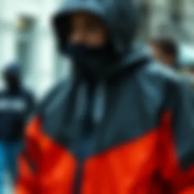 Different styles of lightweight rain jackets for outdoor activities