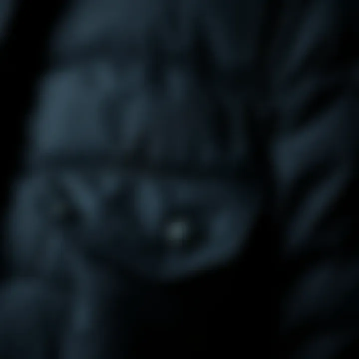 Fabric Quality and Detail in Jack Jones Coats Close-up of the fabric and details of a Jack Jones winter coat