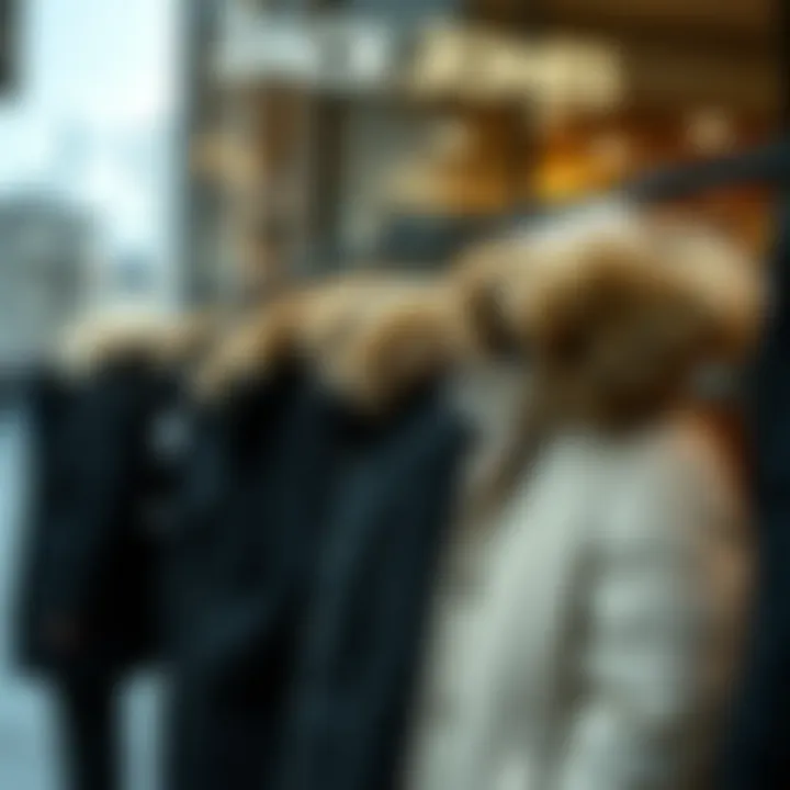 Group of winter coats by Jack Jones displayed in a stylish manner