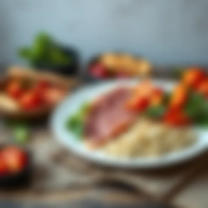 A balanced plate showcasing lean proteins and whole grains