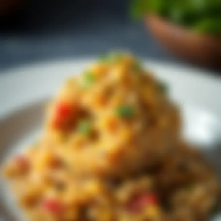 A close-up of a delicious quinoa dish garnished with herbs
