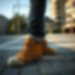 Stylish Lumberjack daily shoes in an urban setting