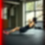 Illustration demonstrating proper form during sit-ups to prevent back pain