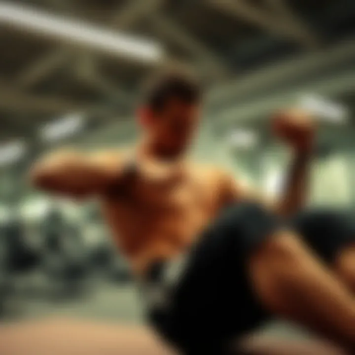 Visual representation of muscles engaged during sit-up exercises