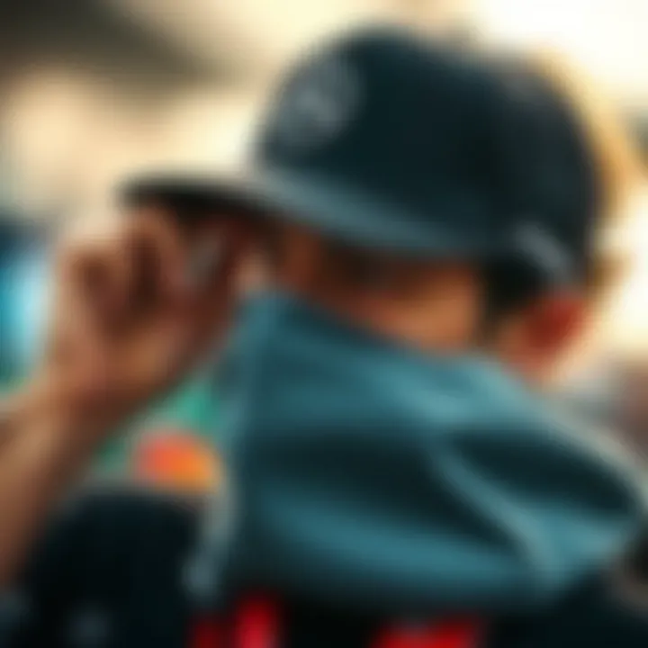 Fan displaying passion for Formula 1 with a Mercedes F1 cap